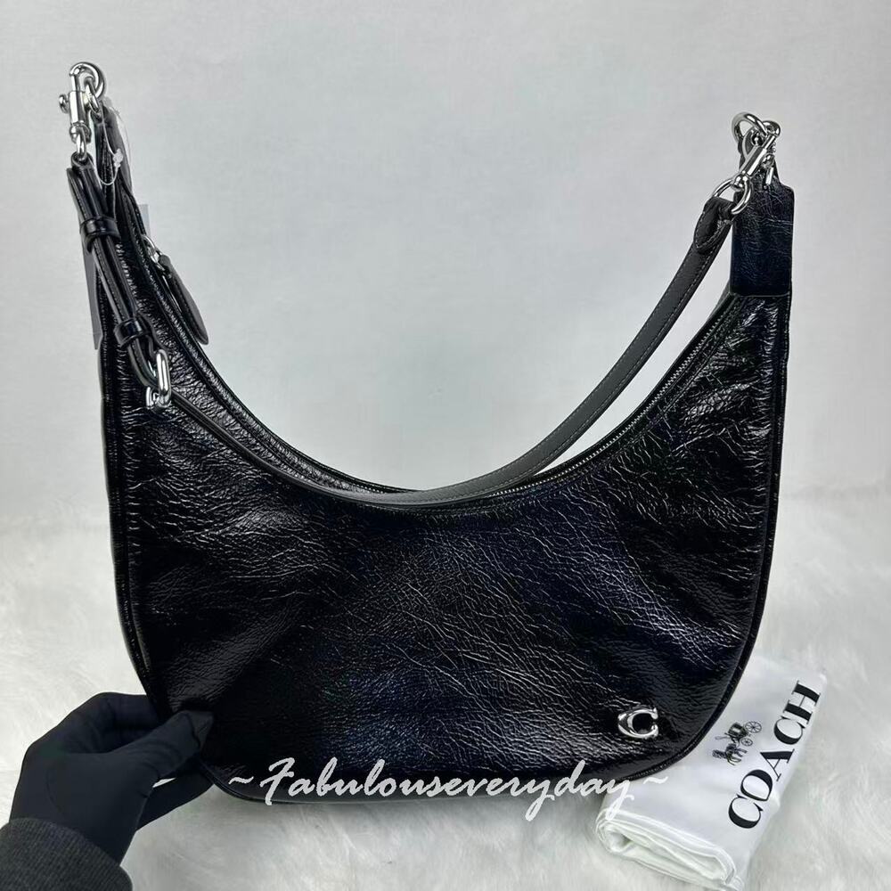 Coach Juliet Sling Bag Shoulder Bag In Leather/Silver/Black CBG23 NWT